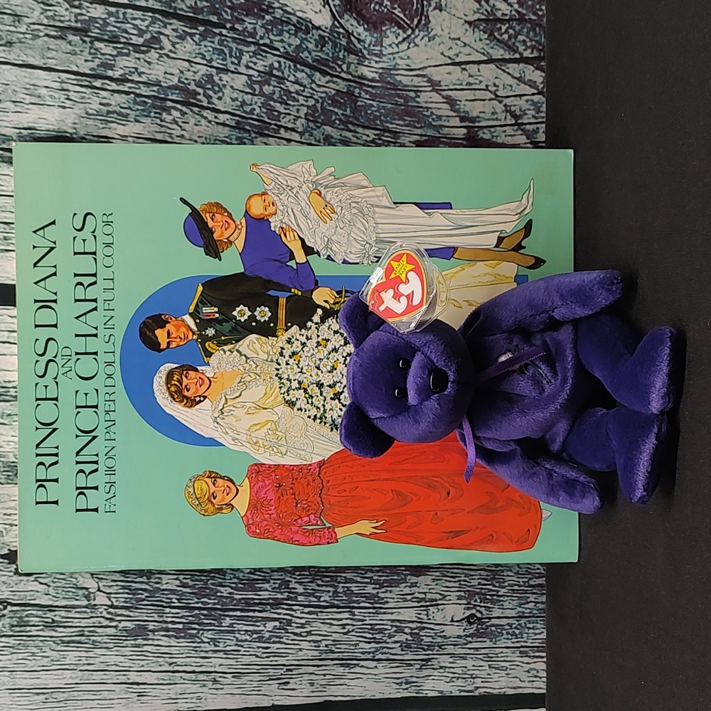 Princess Diana beanie baby and Paper doll book